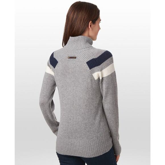 ALPS & METERS Ski Race Knit Sweater Gray Wool Cashmere Long Sleeve Women's L - Picture 11 of 11